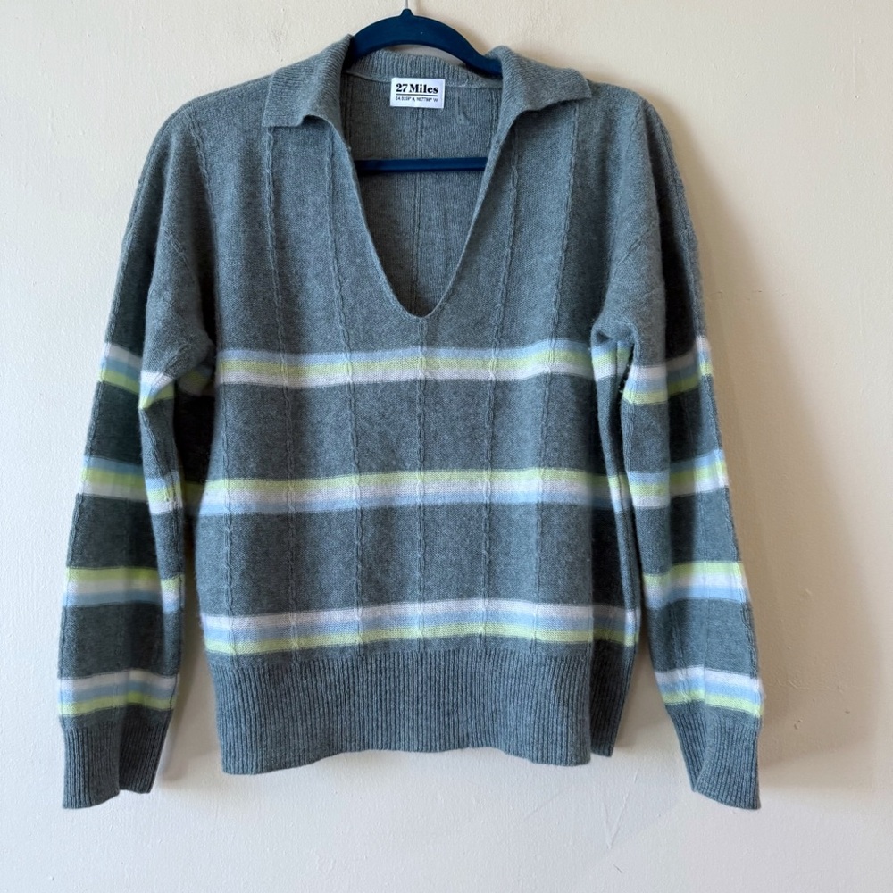 27 MILES Apallo CASHMERE Sweater SZ M